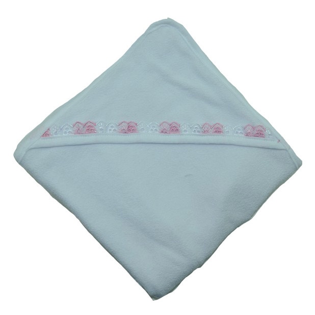 Prosop 80 x 80 cm cu gluga pentru bebelusi Pifou PDL-R, Alb