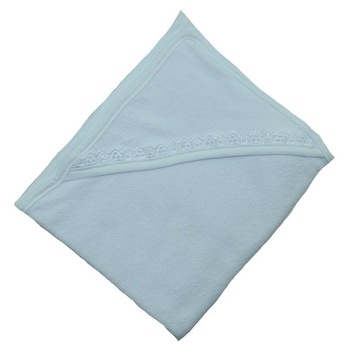 Prosop 80 x 80 cm de baie cu gluga pentru bebelusi Pifou PDL-A, Alb Prosop 80 x 80 cm de baie cu gluga pentru bebelusi Pifou PDL-A, Alb