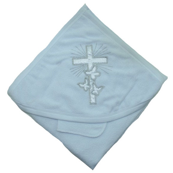 Prosop 80 x 90 cm cu gluga pentru bebelusi BABY LINE PBL-A1, Alb 90 x 80 cm