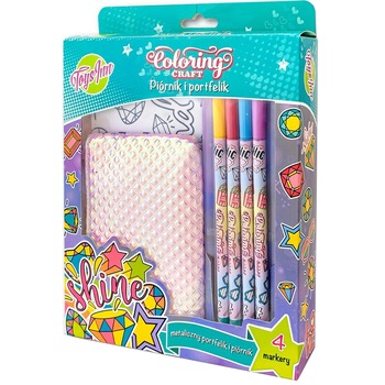 Set creativ Toys Inn penar stralucitor si portofel pentru culori Set creativ Toys Inn penar stralucitor si portofel pentru culori