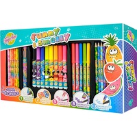 set coloraj parfumat toys inn funny and smelly 10 pixuri colorate 12 creioane colorate 5 pixuri cu gelgalben verde albastru roz si rosu 5 markere si 2 abtibilduri imagen 4_0_
0