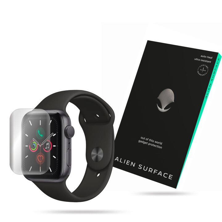Alien Surface film, Apple Watch 5, 44mm, képernyővédő készlet 1+2 Tartalék