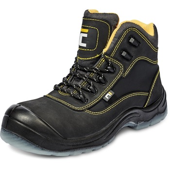 Bocanci, Cerva, de protectie s3 black knight metal free, masura 45, negru/galben Bocanci, Cerva, de protectie s3 black knight metal free, masura 45, negru/galben