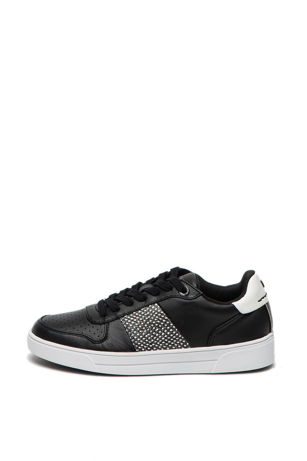 Ted Baker, Pantofi sport de piele Coppirr, Negru, 36