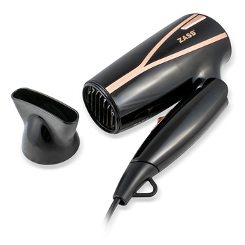 Uscator de par Travel Zass ZHD 04, 1600 W, doua trepte de temperatura, maner pliabil Uscator de par Travel Zass ZHD 04, 1600 W, doua trepte de temperatura, maner pliabil