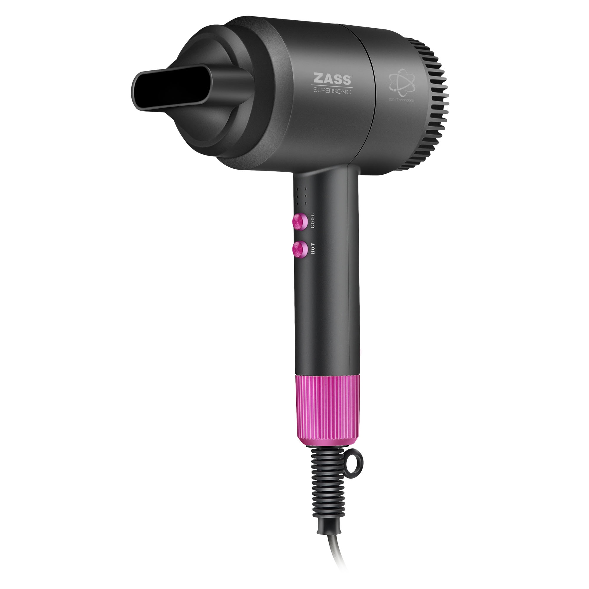 Uscator de par ZHD 08, Putere 1600 - 2000 W, 3 setari de temperatura si 3 setari de viteza, Functie de ionizare