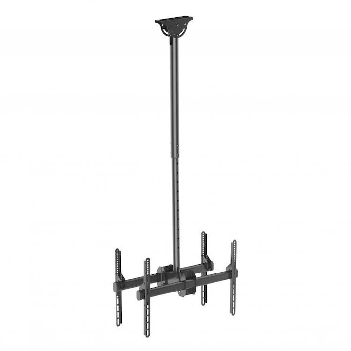 Стойка за телевизор с монтаж на таван SBOX CPLB-102MD, двойна, екран 30"- 50", 2 x 60 кг, Височина 570 - 798 мм