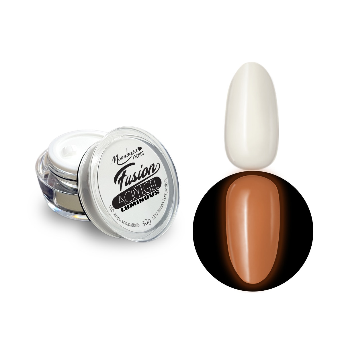 Gel acrilic Fusion AcrylGel Luminous MoonbasaNails, Natural #022, 30g