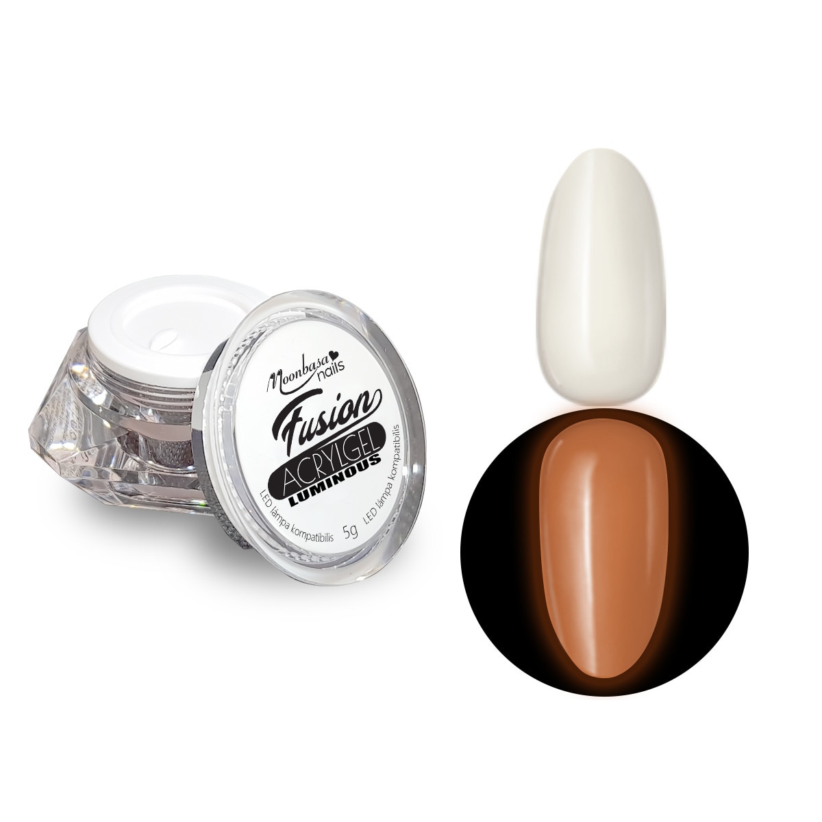 Gel acrilic Fusion AcrylGel Luminous MoonbasaNails, Natural #022, 5g