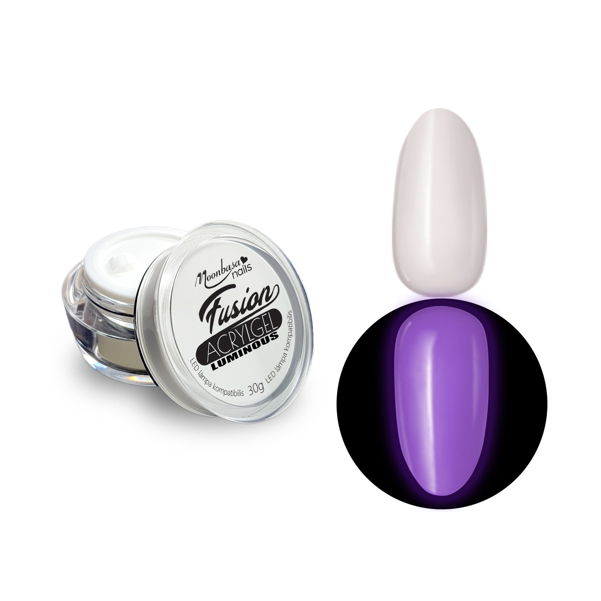Gel acrilic Fusion AcrylGel Luminous MoonbasaNails, Pink #023, 30g