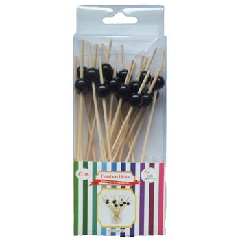 Scobitori decorative cu Perle Negre, Radar 50257, Set 25 buc Scobitori decorative cu Perle Negre, Radar 50257, Set 25 buc