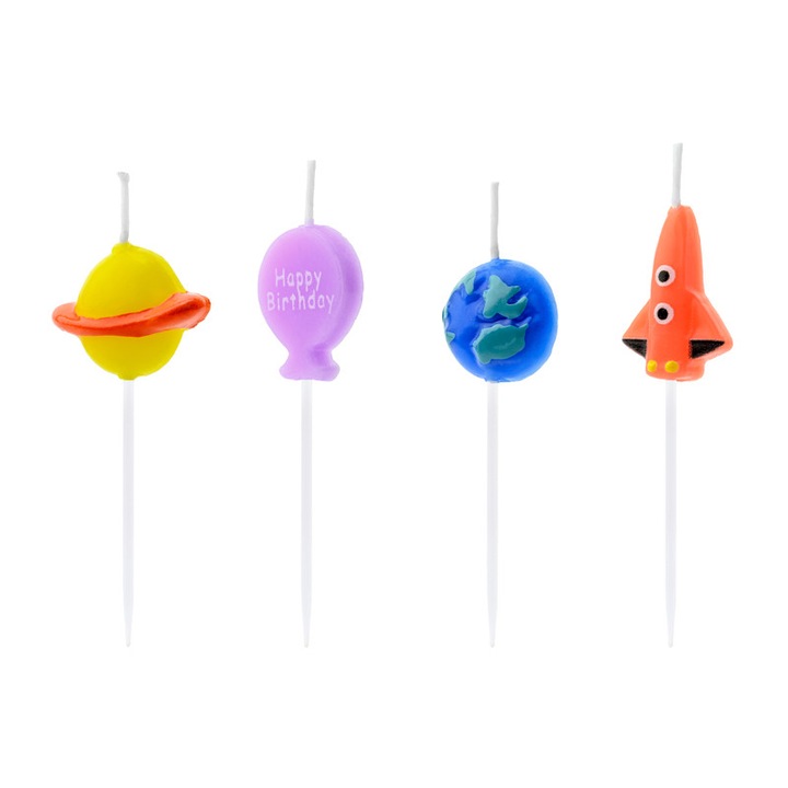 Set 4 Lumanari Zi de nastere Spatiu
