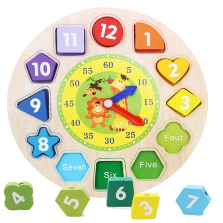 Ceas multicolor SIKS® cu margele, engleza