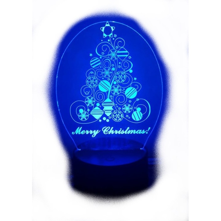 3D Vizualizációs Lámpa Merry Christmas