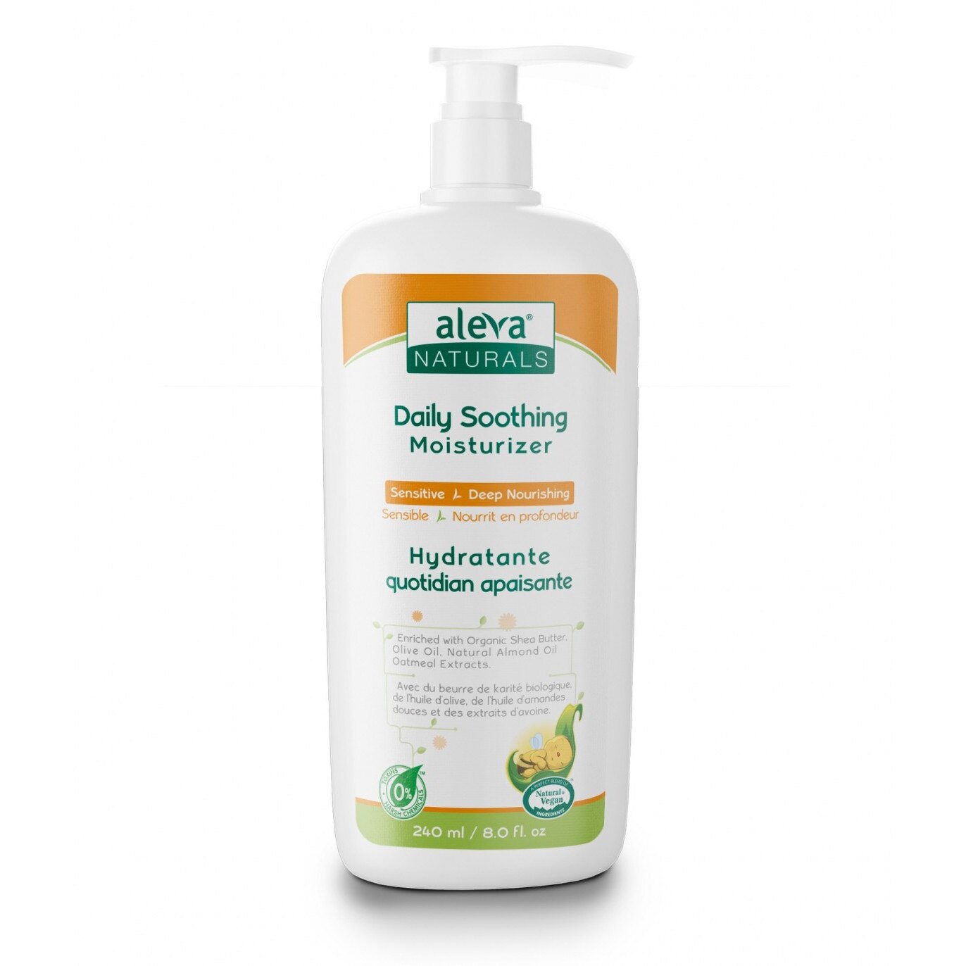 Emulsie hidratanta calmanta pentru uz zilnic Aleva Naturals, 240ml