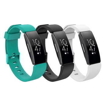 Set 3 curele din silicon pentru Fitbit Inspire / Inspire HR cu telescop QuickRelease, negru, alb, turcoaz Set 3 curele din silicon pentru Fitbit Inspire / Inspire HR cu telescop QuickRelease, negru, alb, turcoaz