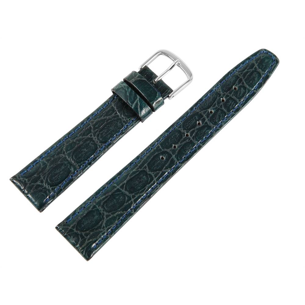 Curea ceas, piele naturala, verde, 18 mm, 35-180