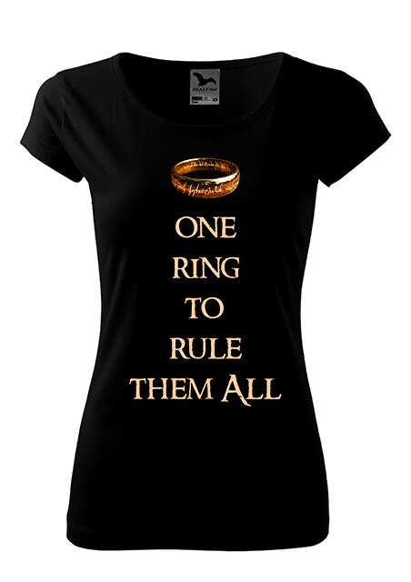 Tricou cu maneca scurta , k-off , negru , One ring