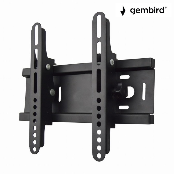 TV стенна стойка Gembird 17 ”-37” с накланяне до 15 градуса) до 25kg, VESA макс 200 мм х 200 мм, черна