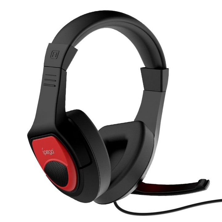 iPega mikrofonos gaming fejhallgató, 3,5 mm-es jack, 32 Ohm, 30 mW, N-Switch, Surround, P4 / PC / okostelefon