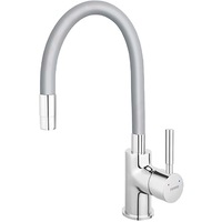 Baterie chiuveta bucatarie, Ferro, Zumba, pipa inalta pivotanta, Argintiu