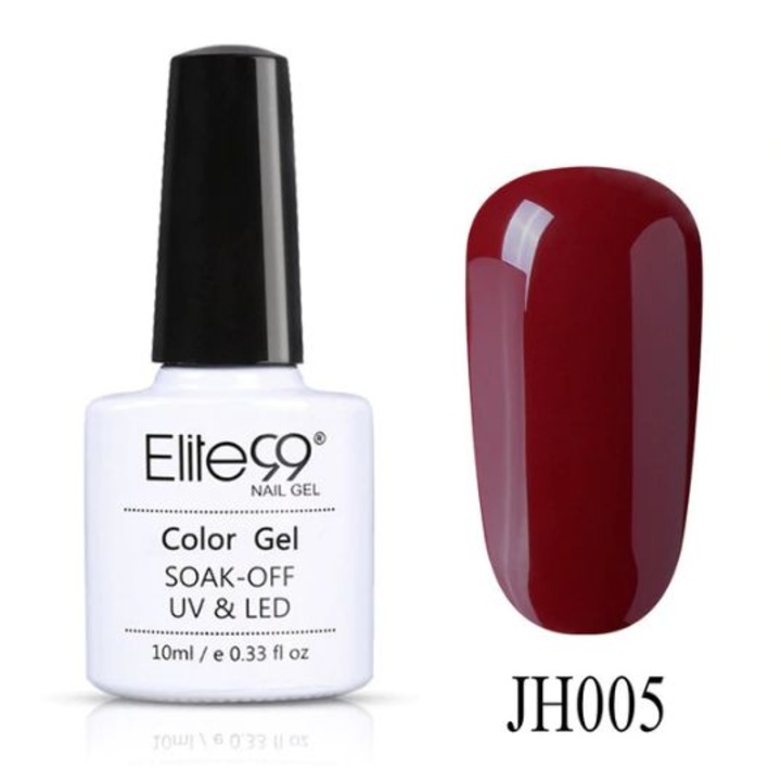 Ув гел лак червена серия elite99,10 ml, JH005
