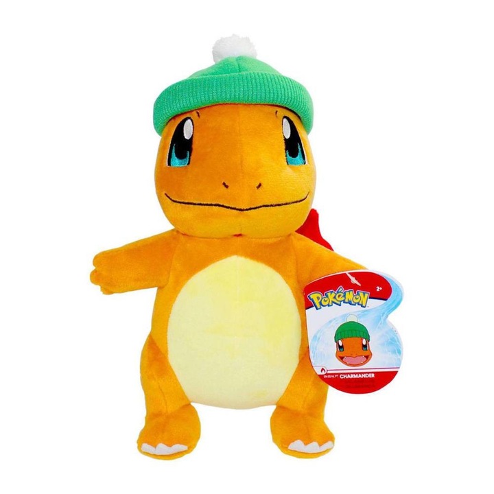 Figurina de Plus Pokemon 20 cm Editie de Craciun Charmander