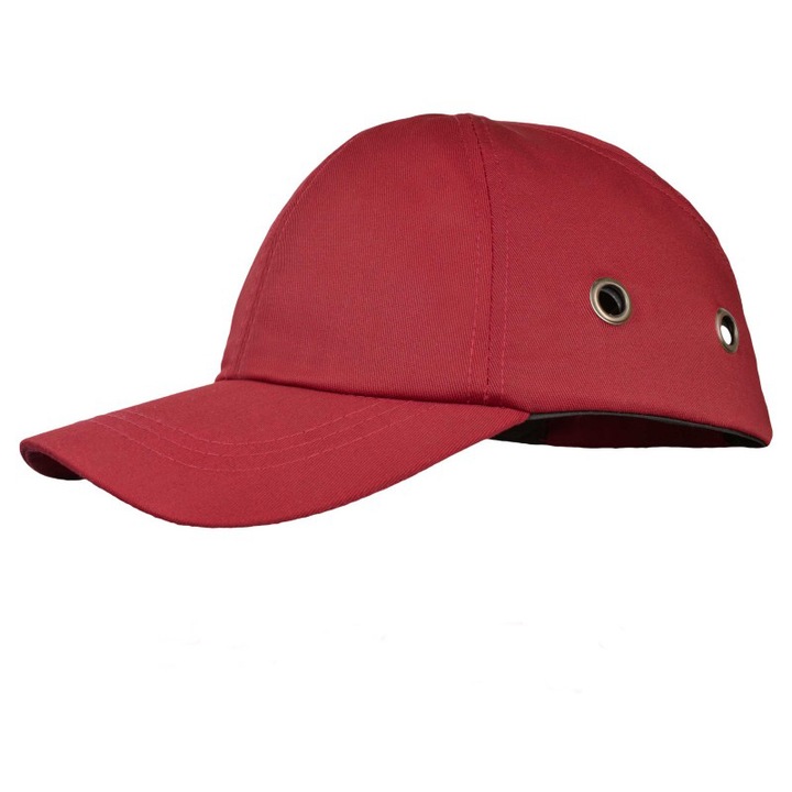 Sapca cu sistem protectie inclus, BumpCap, nuanta rosie, marime reglabila