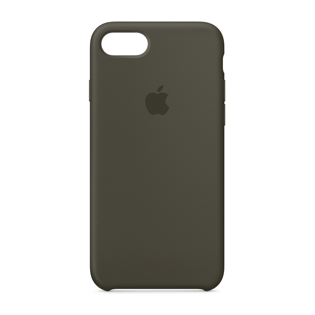 Husa de protectie din silicon pentru iPhone 7 Plus, 8 Plus - Culoare Dark olive
