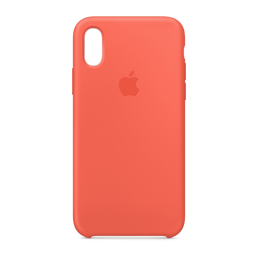 Husa de protectie din silicon pentru iPhone XS - Culoare Nectarine