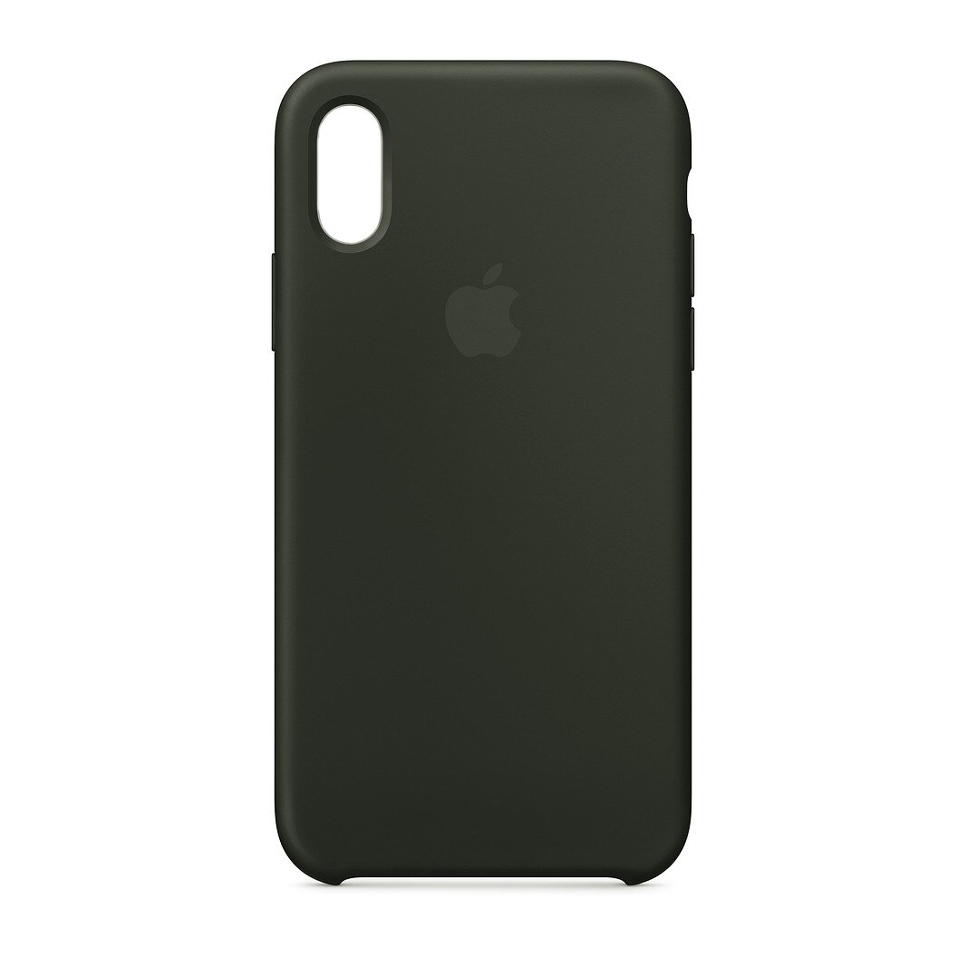 Husa de protectie din silicon pentru iPhone X - Culoare Dark Oliver