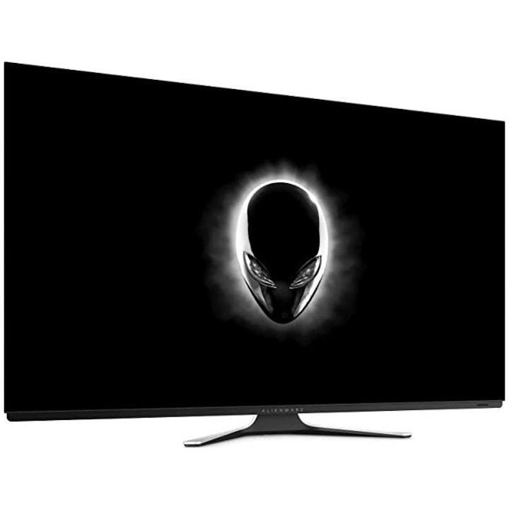 Dell Alienware AW5520QF Gaming monitor, OLED, 55, 4K UHD, 0.5 ms, 120Hz, FreeSync, Display Port, Fekete/Szürke
