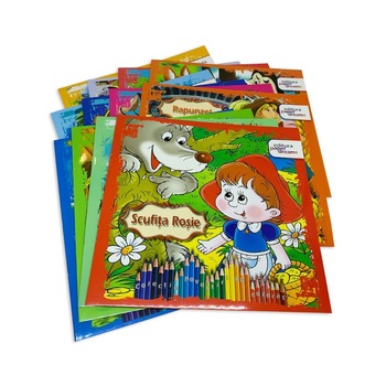 Set 12 Carti de Colorat cu Povesti Diferite pe Limba Romana, 24 Pagini/Carte, 225x240 mm, Povesti Clasice Set 12 Carti de Colorat cu Povesti Diferite pe Limba Romana, 24 Pagini/Carte, 225x240 mm, Povesti Clasice