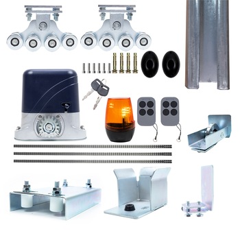 Kit complet automatizare porti autoportante PNI AP800C, motor, roti, fotocelule, telecomanda, lampa, 6 metri cremaliera, 2x3 m sina pentru o deschidere utila de 4-5m, 230V, 1100 N si 800KG poarta Kit complet automatizare porti autoportante PNI AP800C, motor, roti, fotocelule, telecomanda, lampa, 6 metri cremaliera, 2x3 m sina pentru o deschidere utila de 4-5m, 230V, 1100 N si 800KG poarta