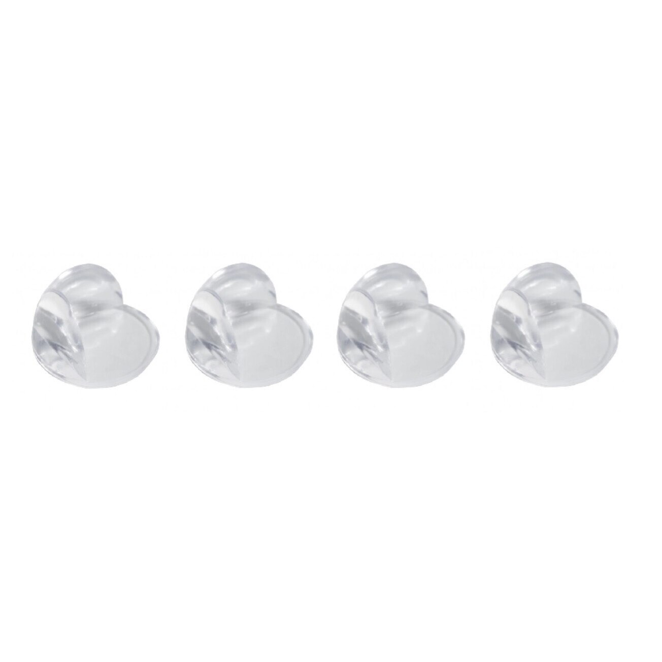 Set 4 protectii rotundeEmpria, pentru colturi, silicon transparent, 4.3x3.0x2.0 cm
