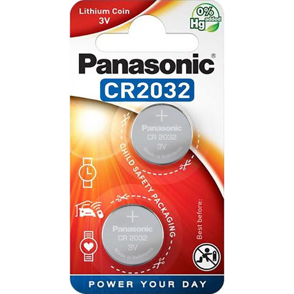 Baterii CR2032 ,litiu 3V - Panasonic , 2 buc