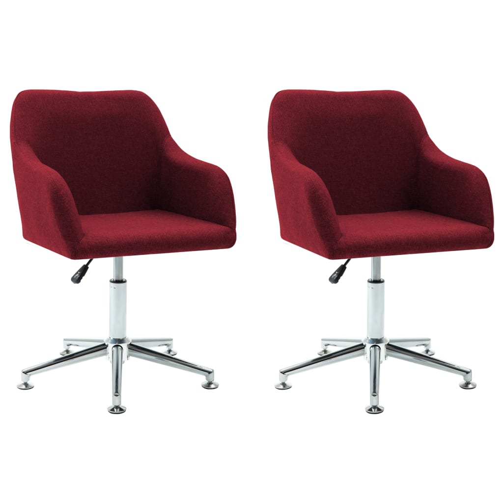 Set de 2 scaune pentru living, pivotante, vidaXL, Grena, 55 x 53 x (78-92) cm
