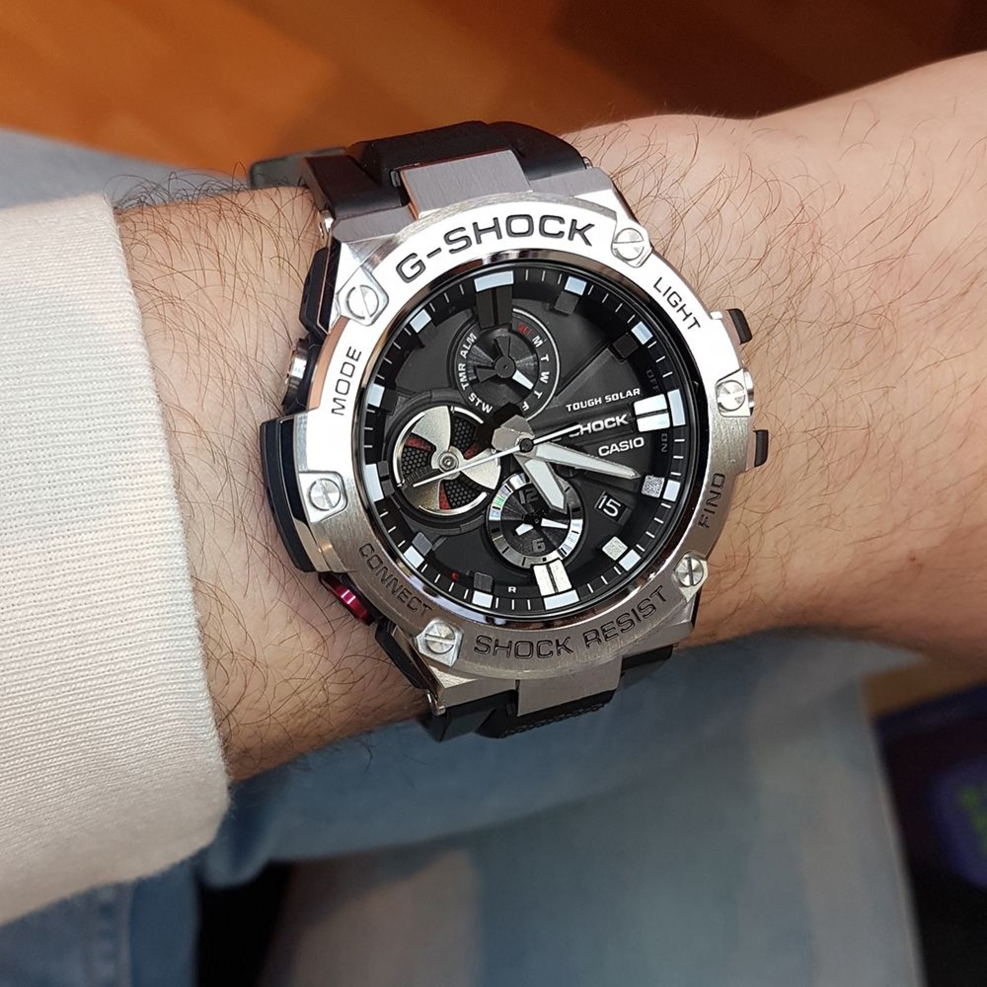 Ceas barbatesc Casio G-Shock GST-B100-1AER Wave Ceptor Solar
