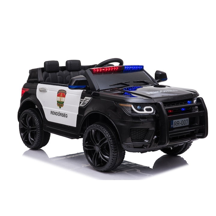Mappy MP-002B Elektromos kisautó gyerekeknek - 2 személyes rendőrautó, fekete