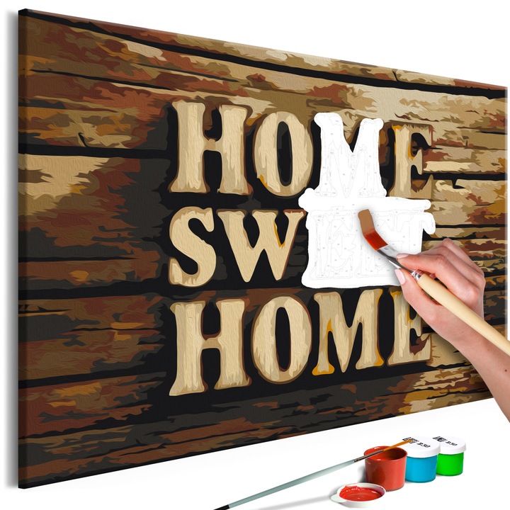 Számfestő készlet Artgeist Wooden Home, 60 x 40cm