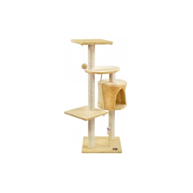 Ansamblu De Joaca Pentru Pisici 40x40x110, Culoare Bej