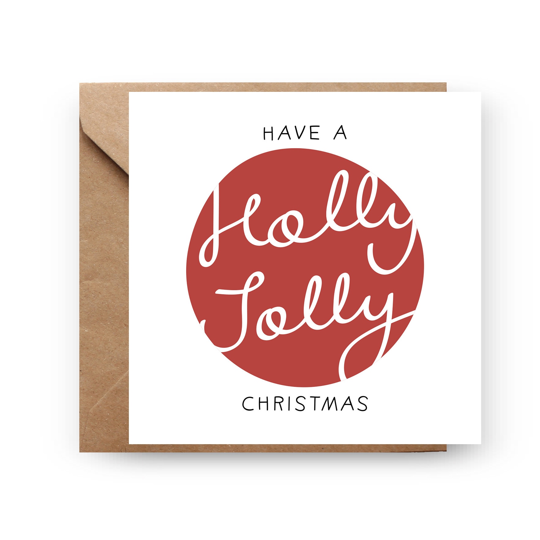Felicitare de Craciun, Genette's ideas, Have a Holly Jolly Christmas, 130x130mm