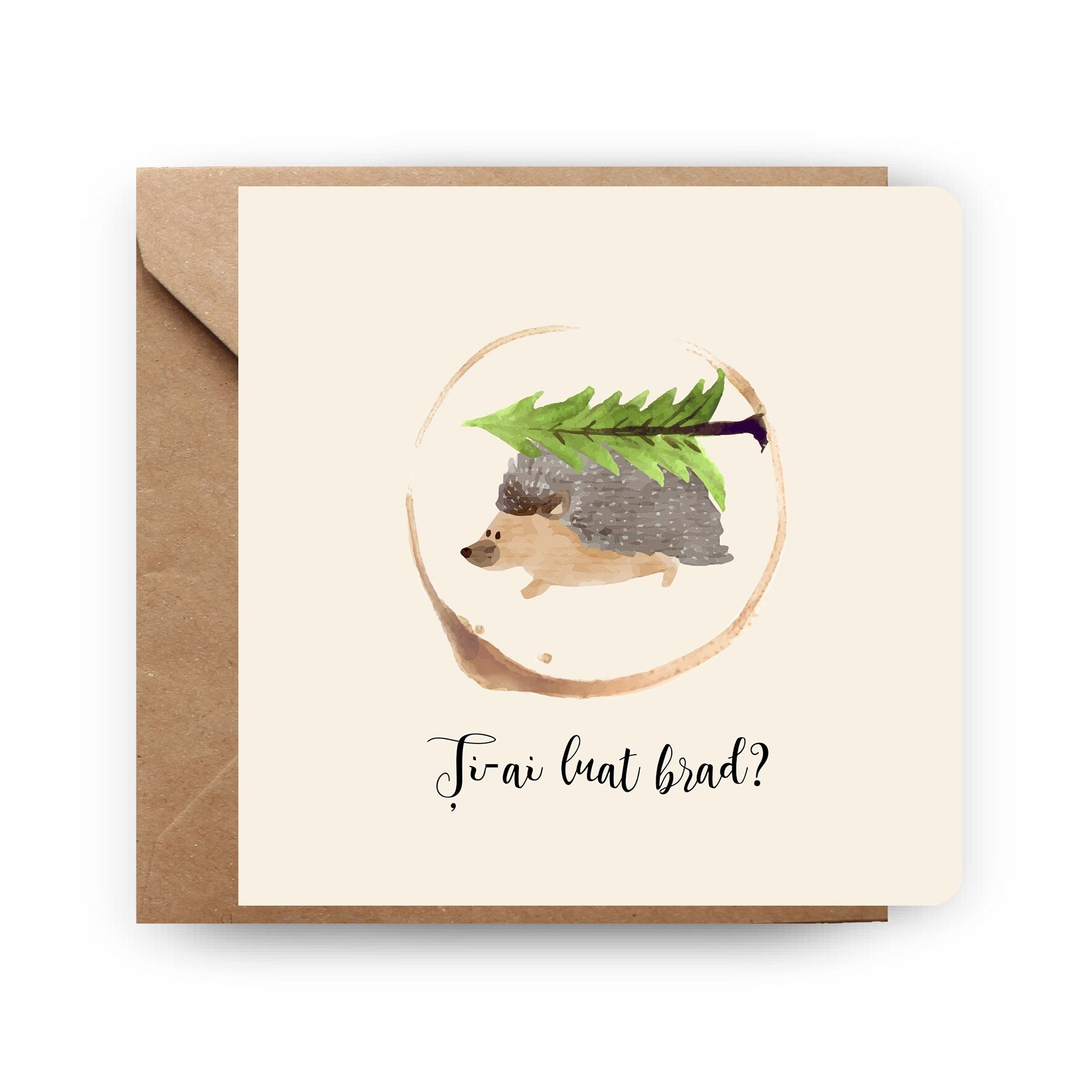 Felicitare de Craciun, Genette's ideas,Ti-ai luat brad, 130x130mm