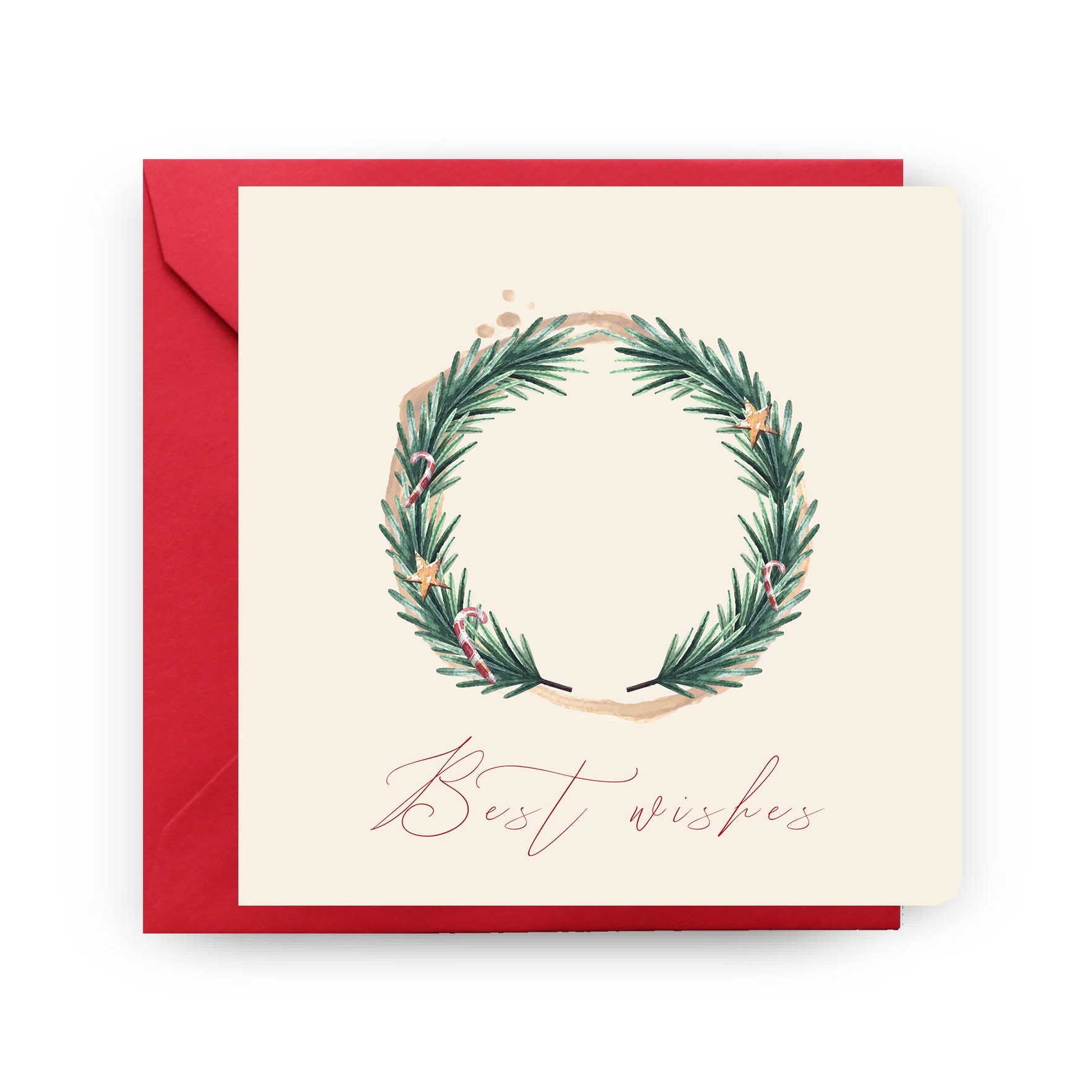 Felicitare de Craciun, Genette's ideas, Best Wishes, 130x130mm