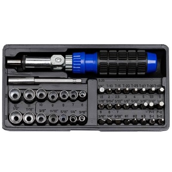 Trusa surubelnite tubulare si biti, 40 bucati, 418.00 Alca Trusa surubelnite tubulare si biti, 40 bucati, 418.00 Alca