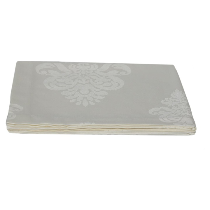 Fata de masa 140 x 160, Damasc, Tyana Accesorii, Crem