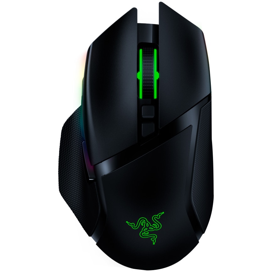 Mouse gaming wireless Razer Basilisk Ultimate & Dock, iluminare Chroma RGB, ajustare rezistenta scrool, Negru
