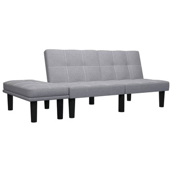 Canapea 2 locuri, vidaXL, Textil, 133 x 73 x 71 cm, Gri deschis Canapea 2 locuri, vidaXL, Textil, 133 x 73 x 71 cm, Gri deschis