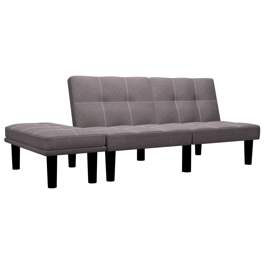 Canapea 2 locuri, vidaXL, Textil, 133 x 73 x 71 cm, Maro inchis