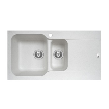 Chiuveta Pyramis Level DUROTHEK, 960x500mm, adancime 210mm, cuve stanga, montare pe blat, soft compozit alb Chiuveta Pyramis Level DUROTHEK, 960x500mm, adancime 210mm, cuve stanga, montare pe blat, soft compozit alb